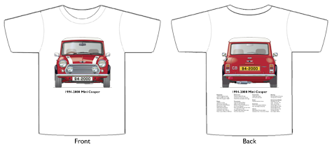 Mini Cooper 1994-2000 T-shirt Front & Back